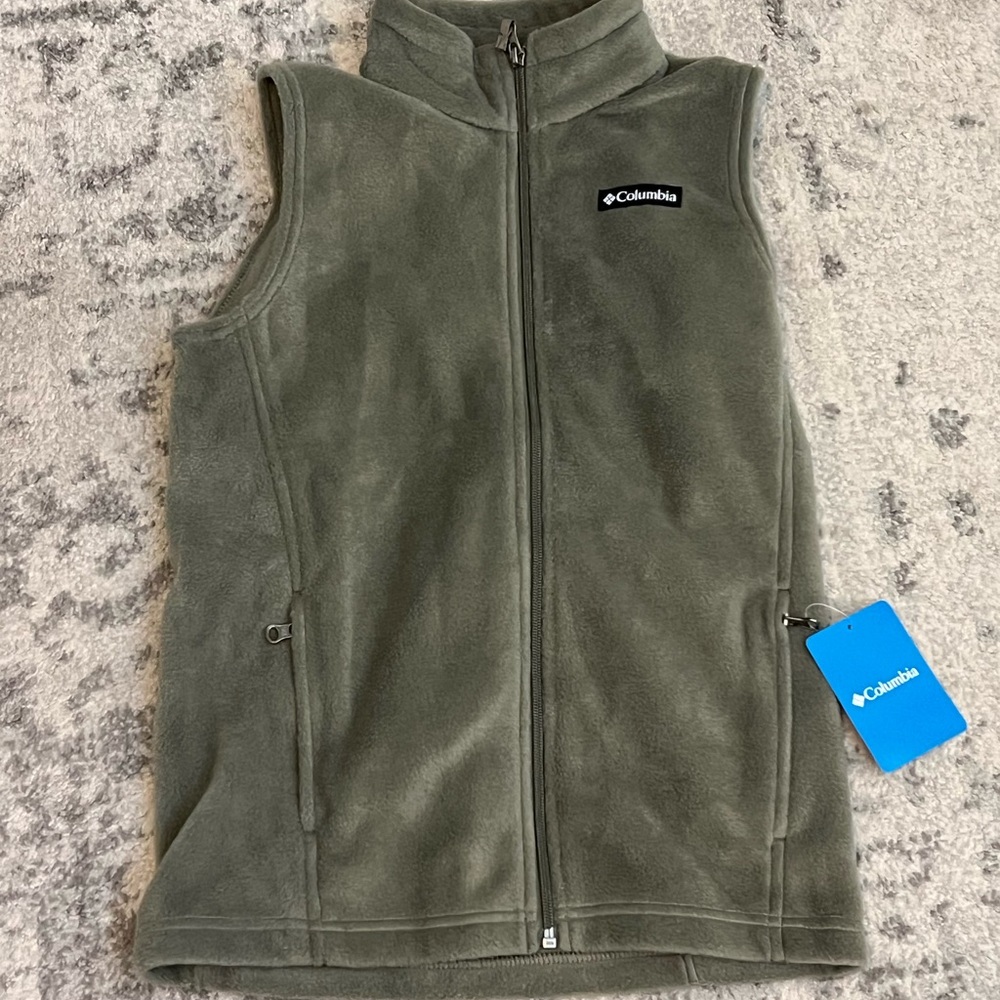Columbia Youth Green Fleece Vest